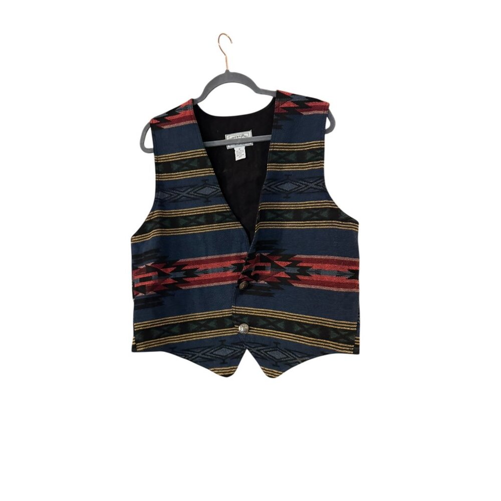 Vintage American Eagle Southwestern Aztec Print Vest Size Medium